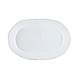 Vietri Lastra White Oval Tray