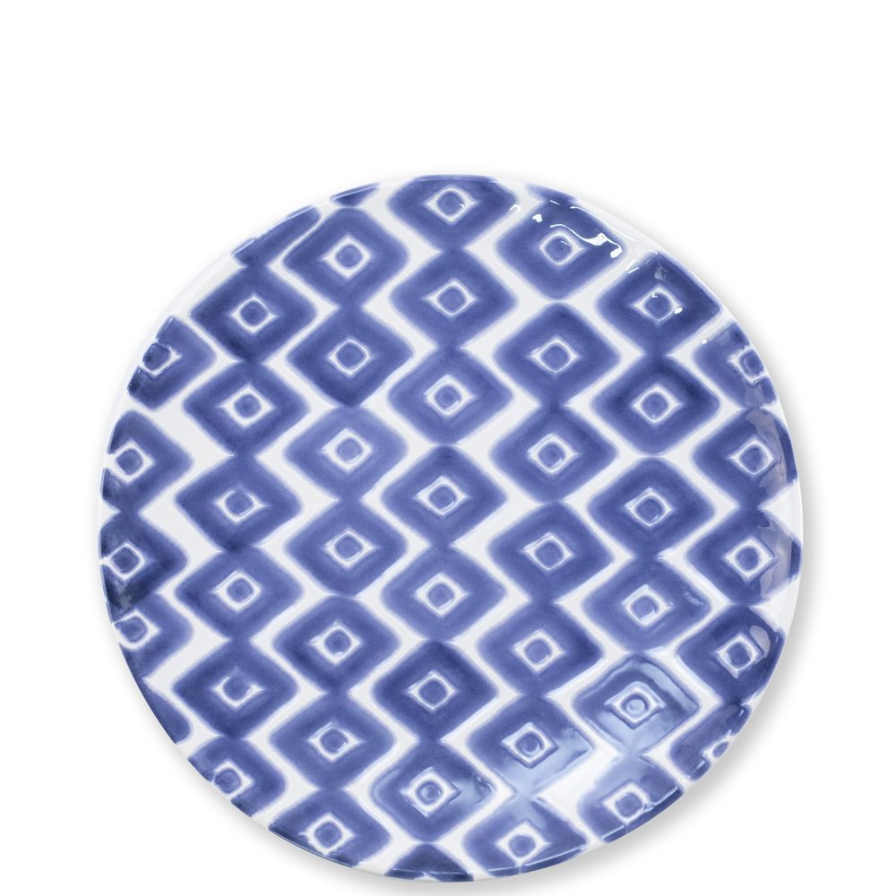 Vietri Santorini Salad Plate, Diamond