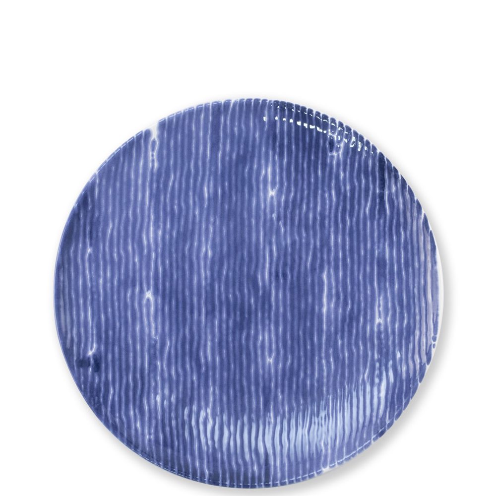 Vietri Santorini Salad Plate, Stripe