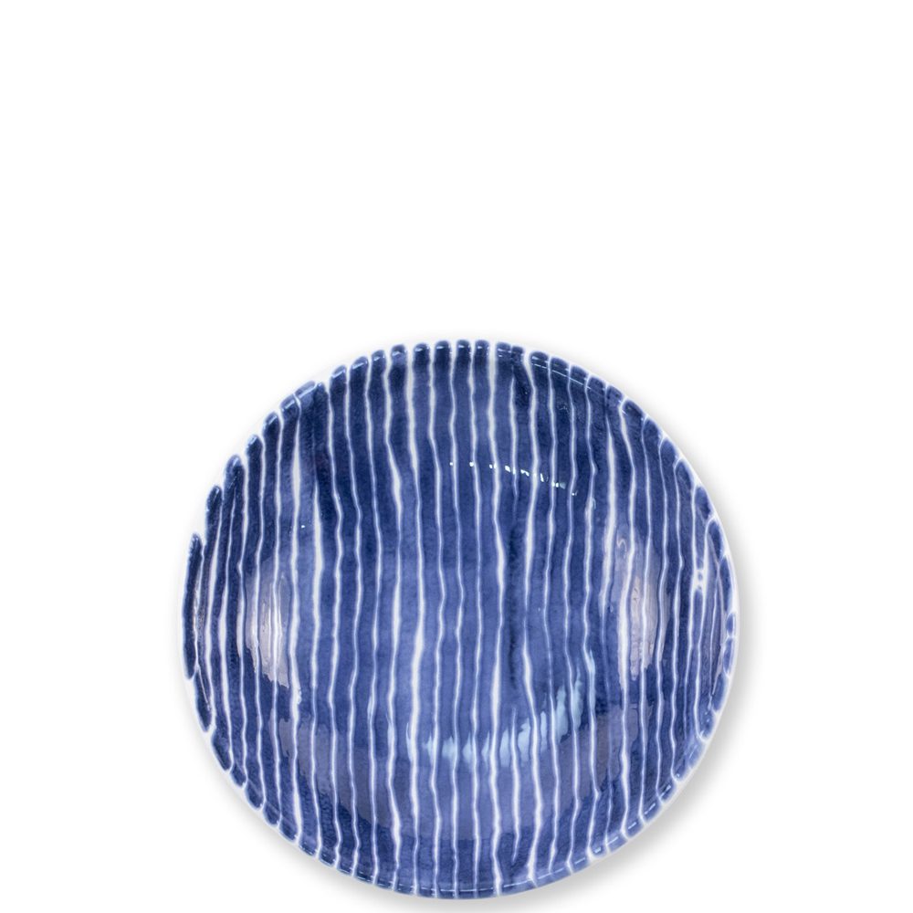 Vietri Santorini Condiment Bowl, Stripe