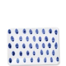 Vietri Santorini Small Rectangular Platter, Dot